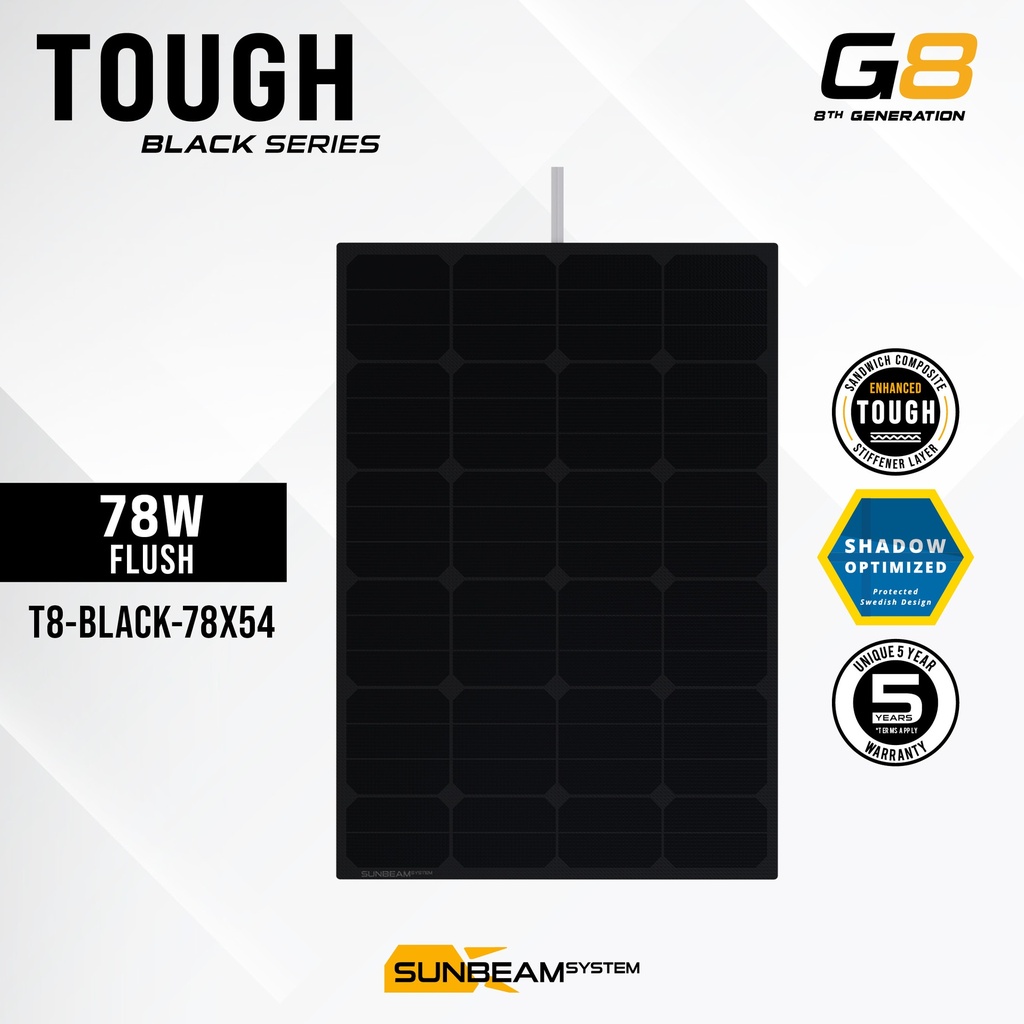 [SB-T8-BLACK-78x54] Tough G8 78W Black