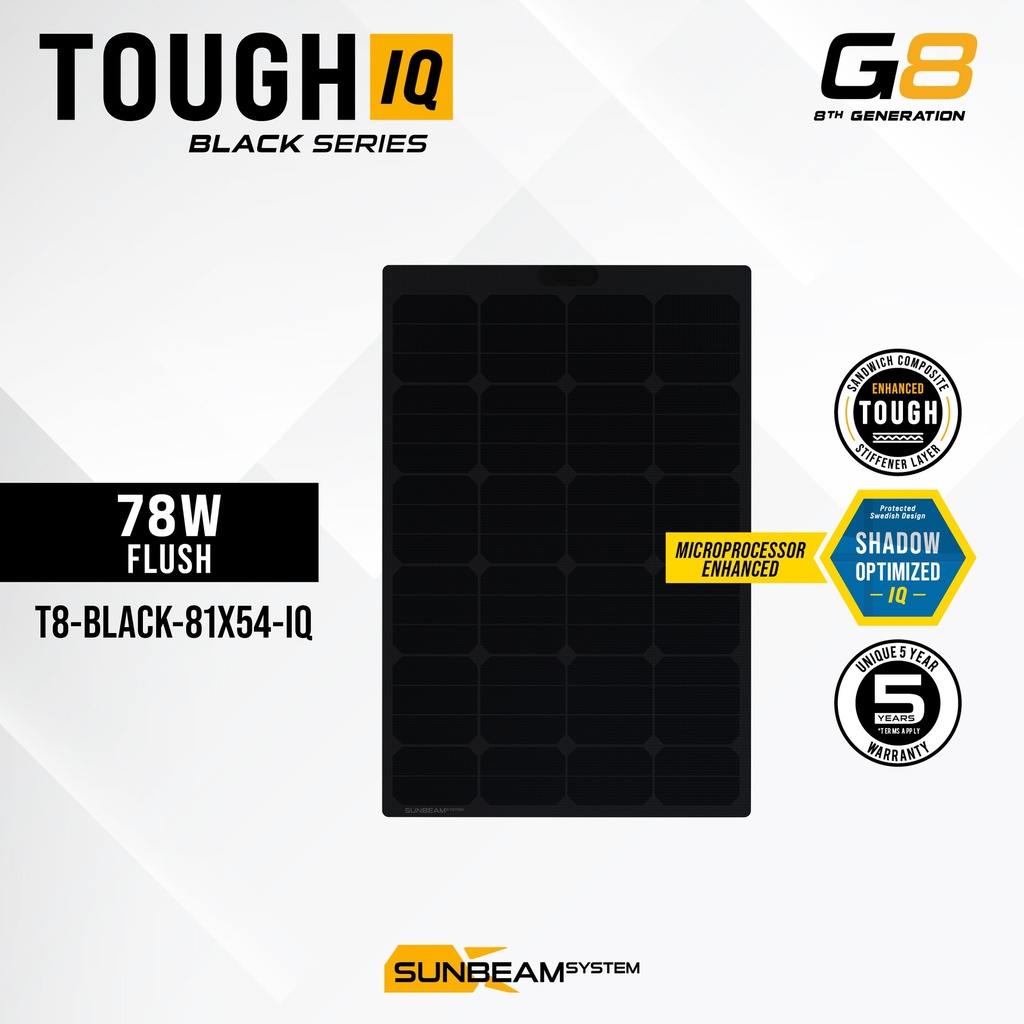 [SB-T8-BLACK-81x54-IQ] Tough G8 IQ 78W Black