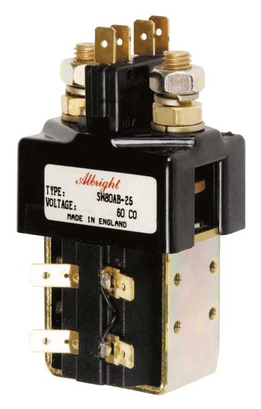 Albright relais maak 12V continu